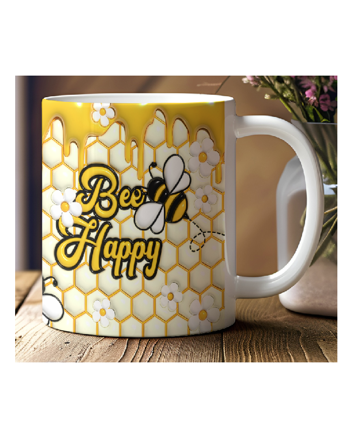 Taza Bee Happy  3D