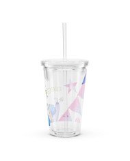 Clear plastic tumbler