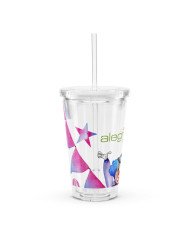 Clear plastic tumbler