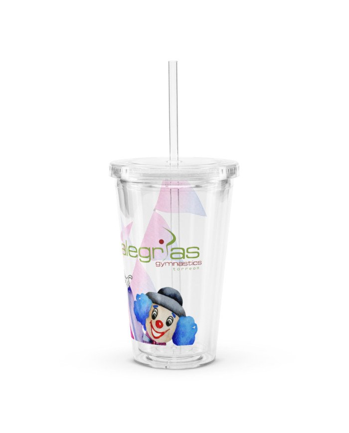 Clear plastic tumbler