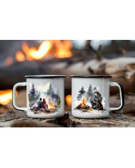 Taza Esmaltada  de Metal 12 oz