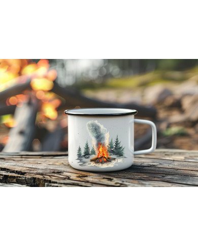 Taza Esmaltada  de Metal 12 oz  0012