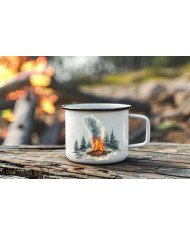 Taza Esmaltada  de Metal 12 oz