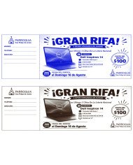 Boletos para Rifa 1/4 de Carta - Desde 300 pzas $835 MXN