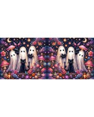 Taza Cerámica 11 oz Fantasmas y Gatos Negros