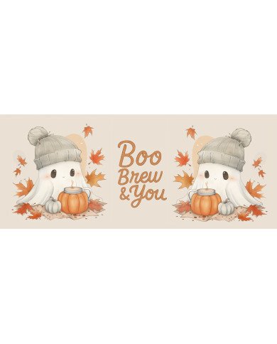 Taza Cerámica 11 oz Fantasmas Boo Brew Otoño