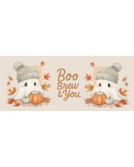Taza Cerámica 11 oz Fantasmas Boo Brew Otoño