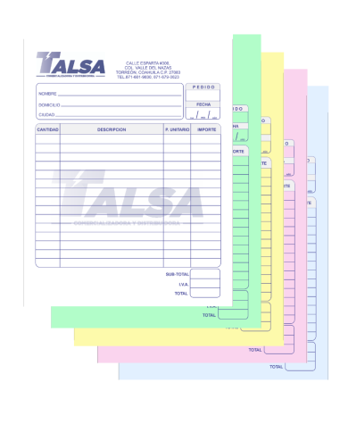 Formatos tamaño carta