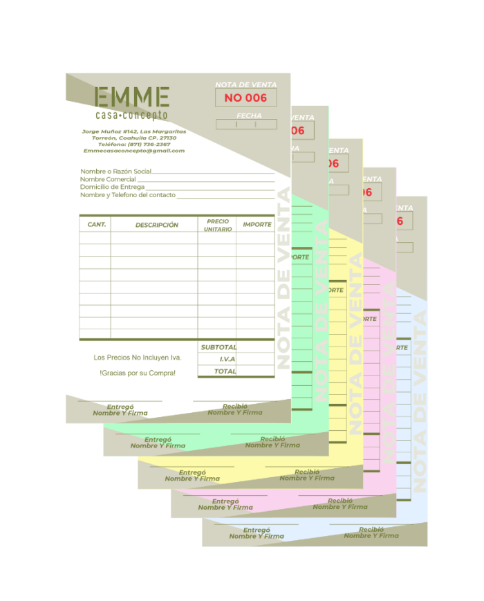 Formatos 1/2 carta vertical